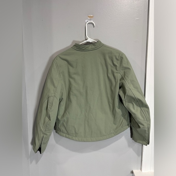 L.L. Bean Canvas Light Sage Green fleece lined women’s small cropped - Picture 9 of 14